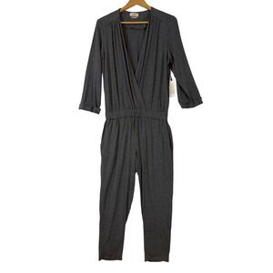 L'AGENCE Natalie Crossfront Jumpsuit Heather Grey Size M NEW WITH TAGS Capsule